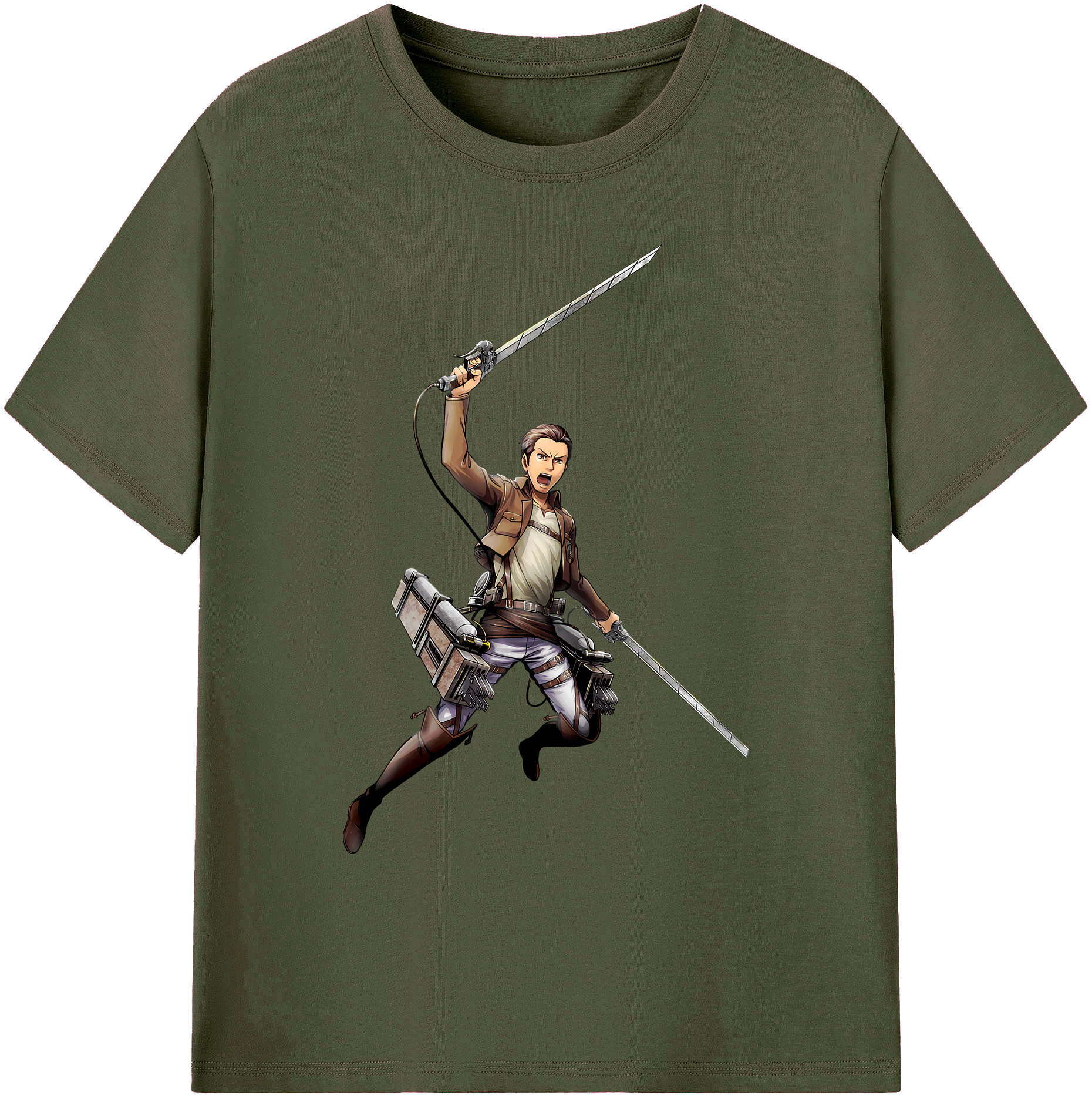 （画像用） 進撃の巨人 Attack on Titan 綿100％ メンズ半袖Tシャツ｜肌触りやわらか＆通気性